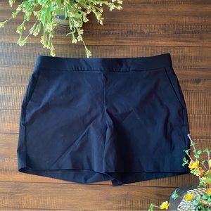 White House Black Market size 14 pull on shorts in black